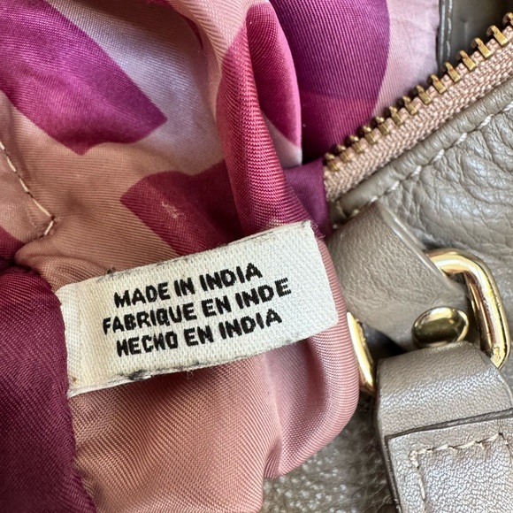 Kooba Everette Taupe Soft Leather Tote Handbag w Front Pocket. 16” by 13” by 3” - Picture 10 of 10